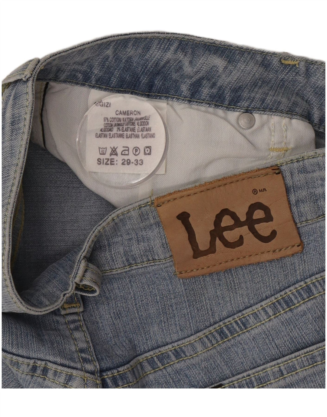 Lee Womens Cameron Straight Jeans W29 L33 Blue Cotton