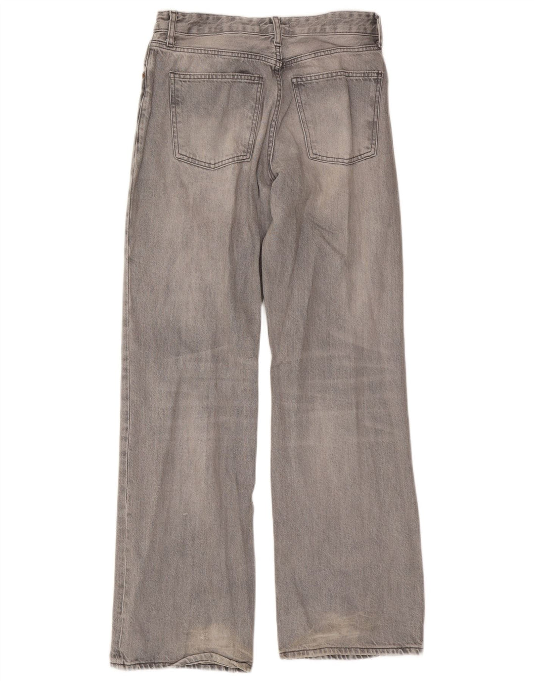 Zara Womens Wide Leg Jeans EU 38 Medium W28 L33 Grey Cotton