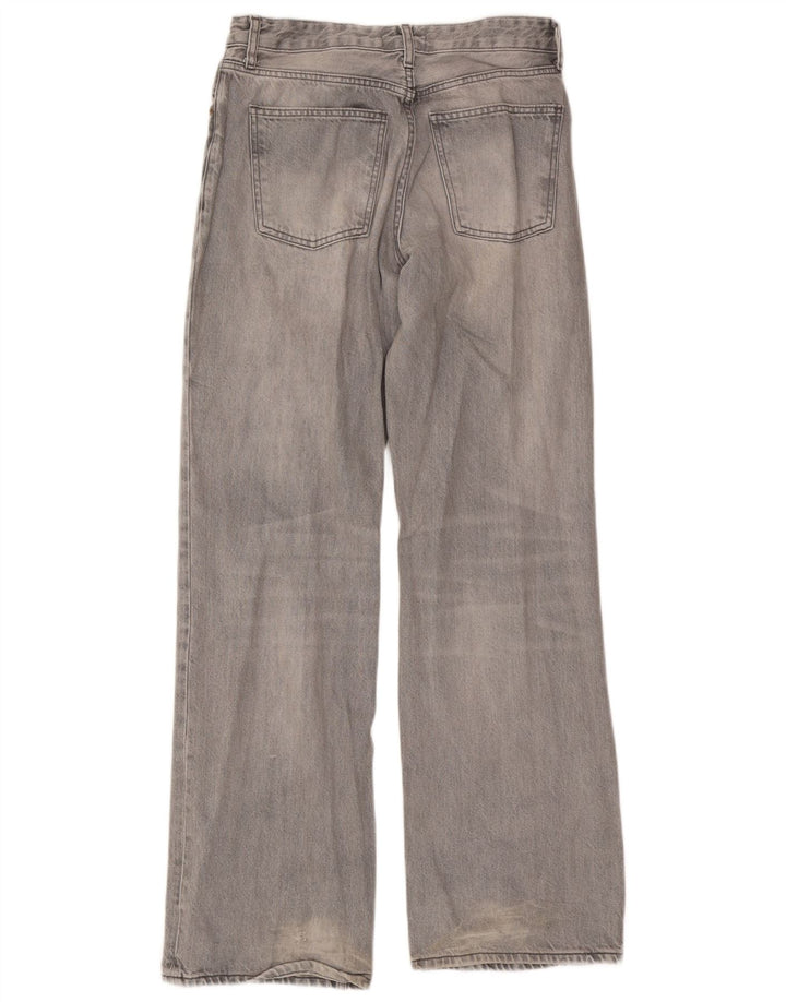 Zara Womens Wide Leg Jeans EU 38 Medium W28 L33 Grey Cotton