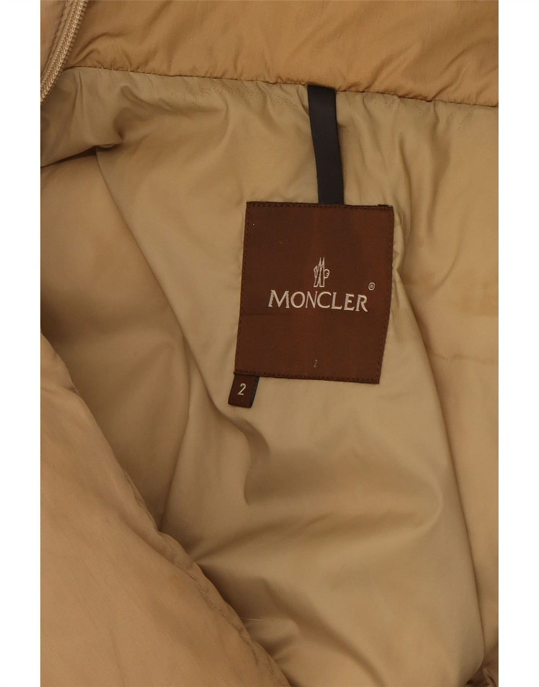 Moncler Womens Padded Coat Size 2 Medium Beige Polyamide