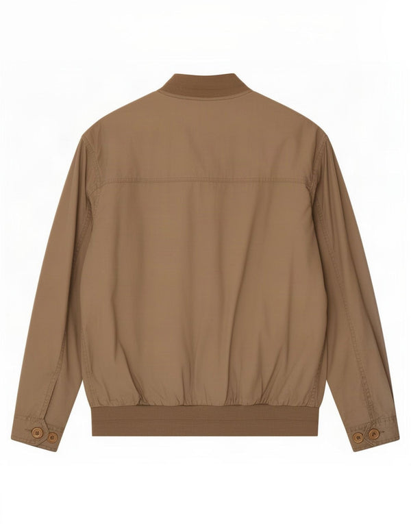 Vintage Mens Bomber Jacket IT 52 XL Beige Cotton