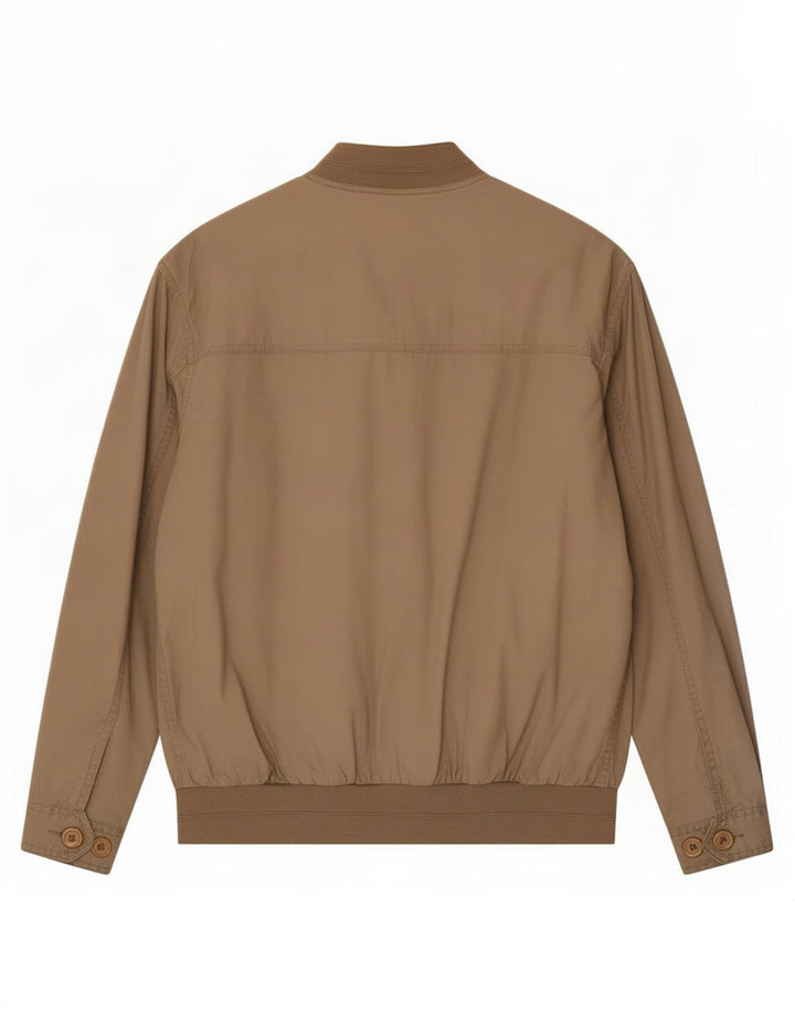 Vintage Mens Bomber Jacket IT 52 XL Beige Cotton