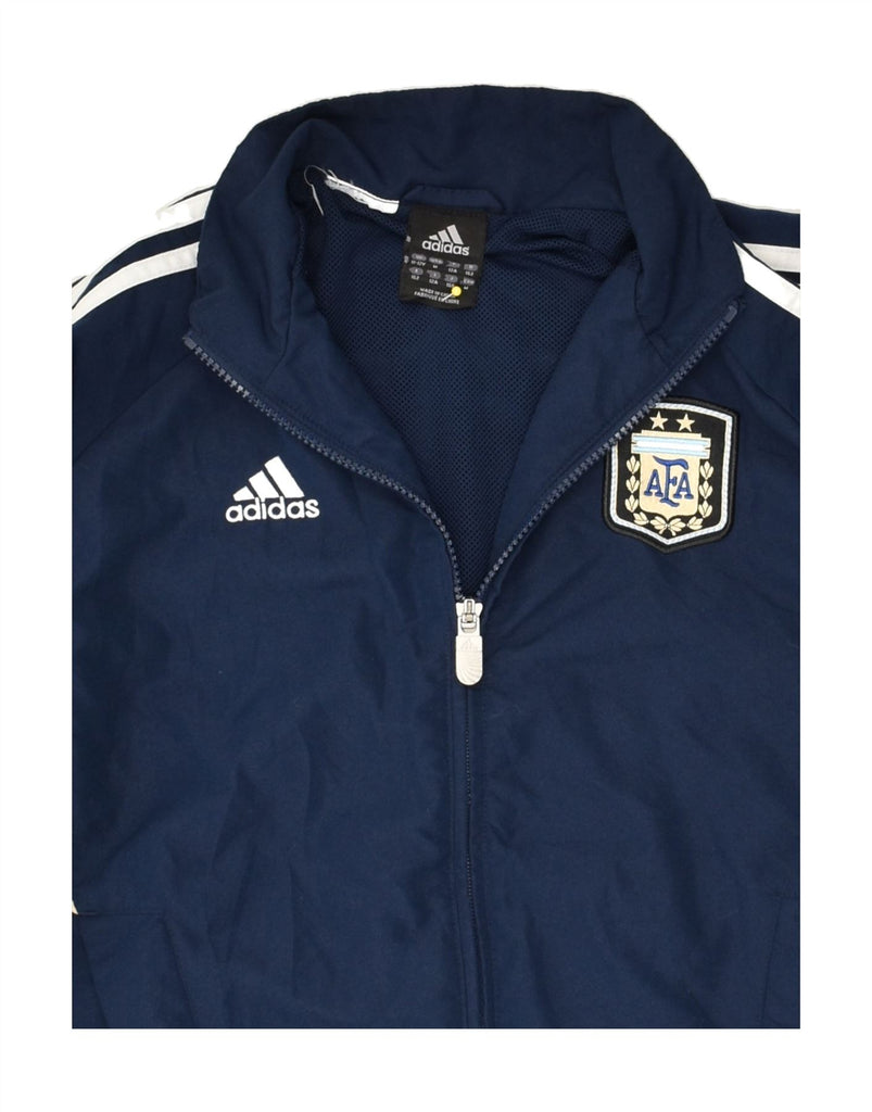 ADIDAS Boys Tracksuit Top Jacket 11-12 Years Navy Blue Polyester | Vintage Adidas | Thrift | Second-Hand Adidas | Used Clothing | Messina Hembry 