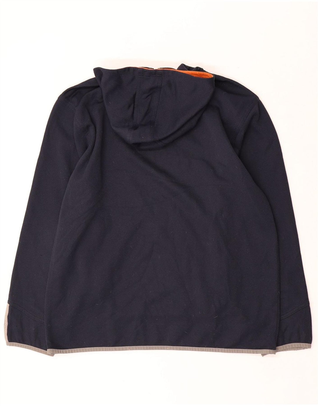 Adidas Mens Zip Neck Hoodie Jumper Medium Navy Blue Polyester