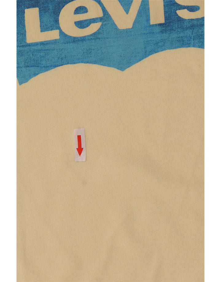 Levi's Mens Graphic T-Shirt Top Medium Yellow Cotton