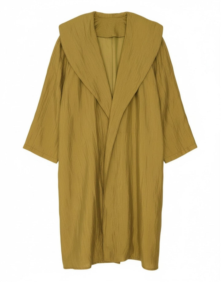 Vintage Womens Oversized Overcoat UK 14 Medium Khaki Polyester