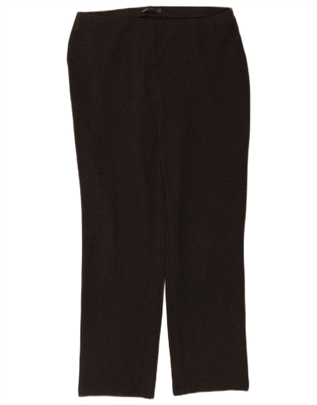 Marks & Spencer Womens Casual Trousers UK 12 Medium W32 L28 Black