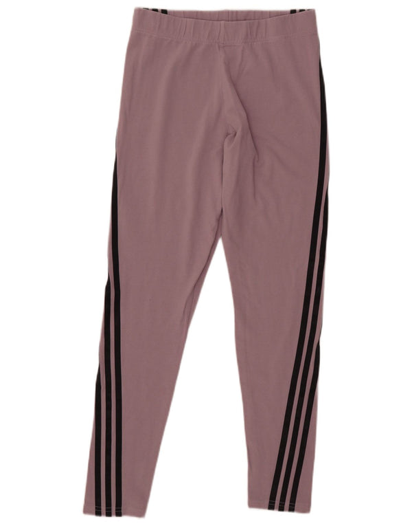 ADIDAS Womens Tight Fit Tracksuit Trousers UK 12/14 Medium Pink