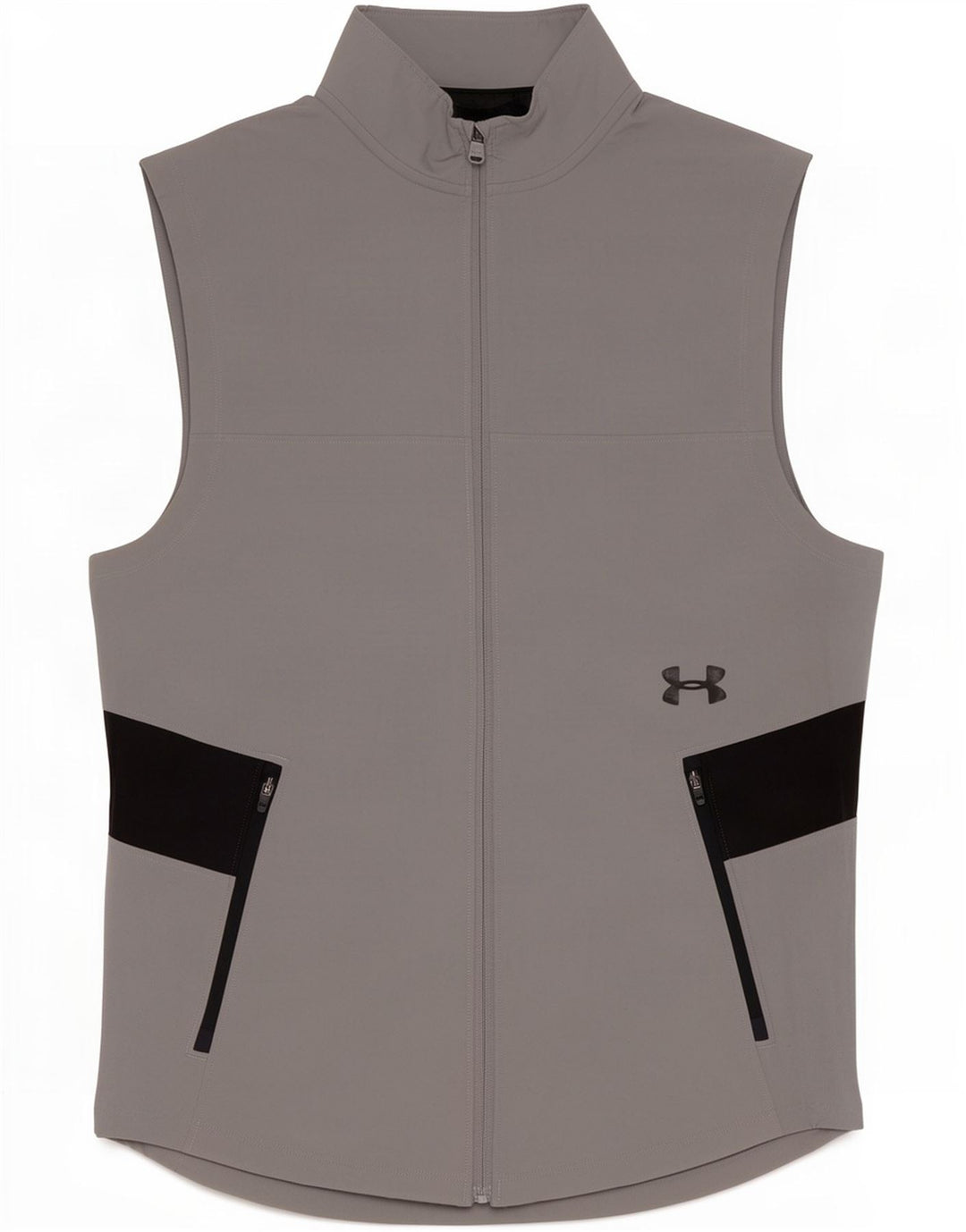 Under Armour Mens Sleeveless Tracksuit Top Jacket Small Grey Colourblock