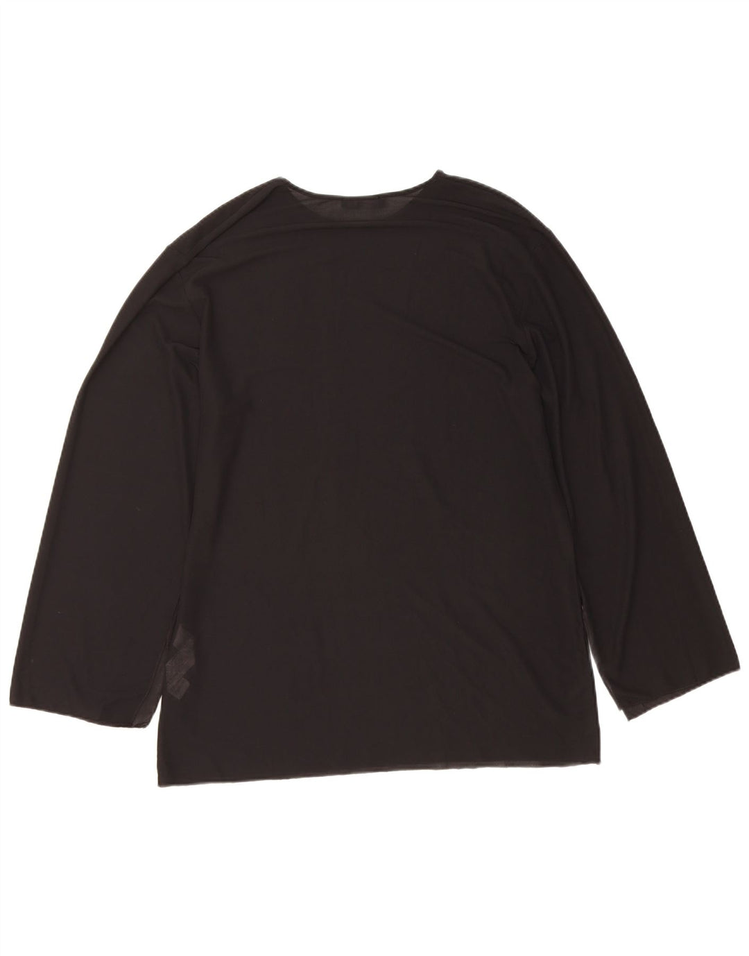 Zara Womens Top Long Sleeve UK 14 Medium Black Polyester