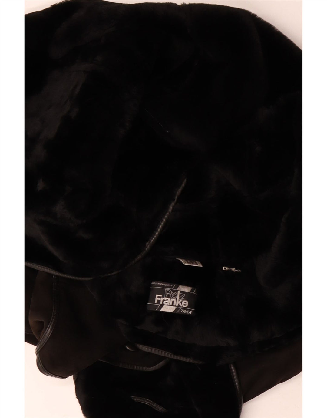 VINTAGE Womens Shearling Coat UK 14 Large Brown Leather