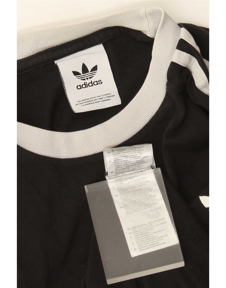 Adidas Mens T-Shirt Top Medium Black Cotton