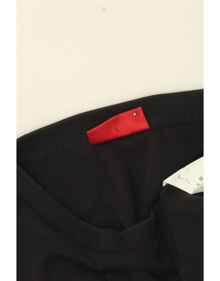 Hugo Boss Mens Graphic Sweatshirt Jumper Large Black Cotton