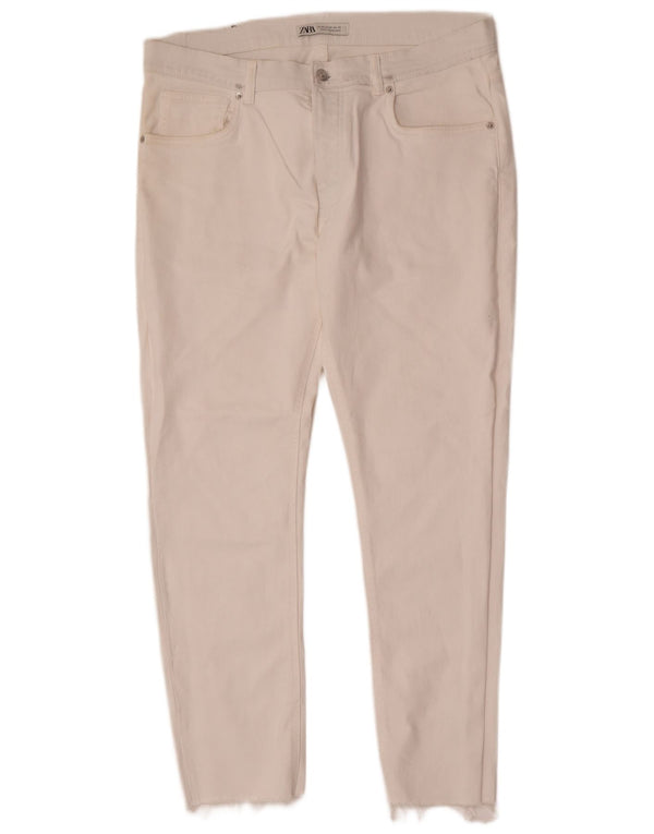 Zara Mens Skinny Jeans EU 46 XL W36 L29 White