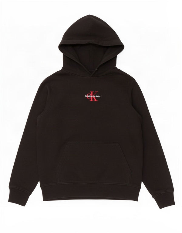 Calvin Klein Jeans Mens Hoodie Jumper Medium Black Cotton