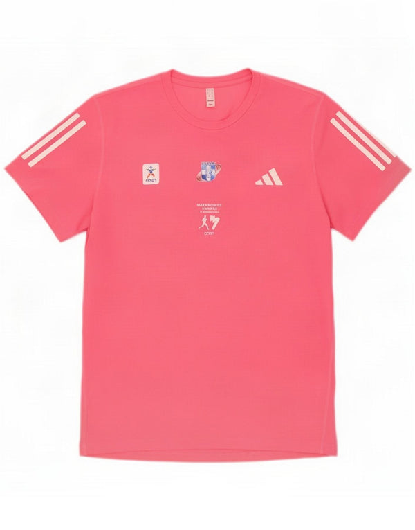 Adidas Mens Graphic T-Shirt Top Large Pink Polyester