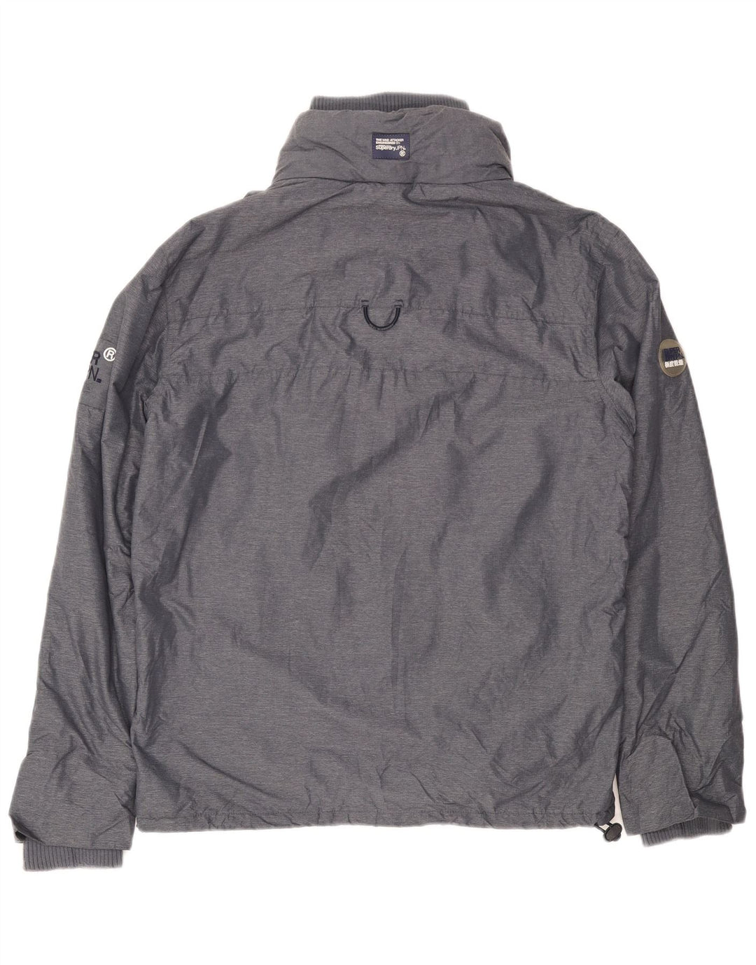 Superdry Mens Graphic Windbreaker Jacket UK 42 XL Grey Polyester