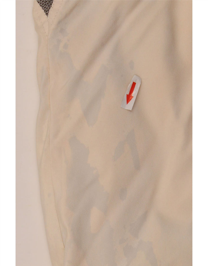 Sporting Mens Hooded Loose Fit Ski Jacket IT 46 Small White Colourblock