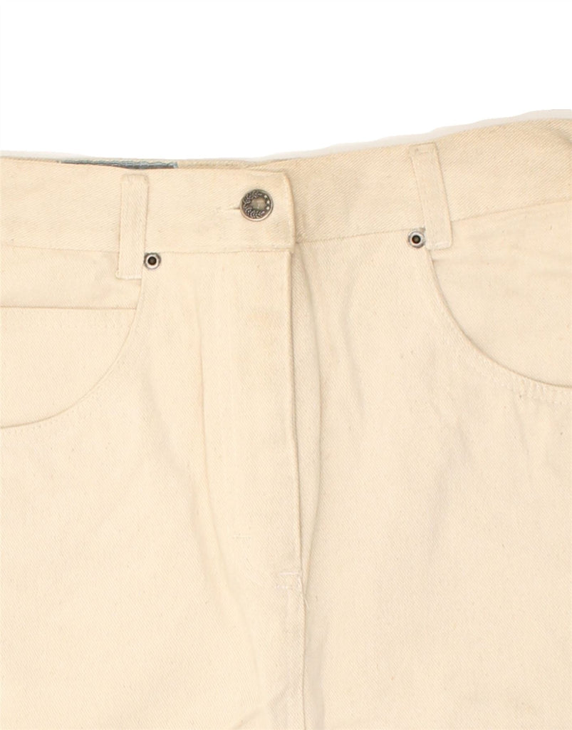 PRISMA Womens High Waist Pencil Skirt UK 12 Medium W26 Beige Cotton | Vintage Prisma | Thrift | Second-Hand Prisma | Used Clothing | Messina Hembry 