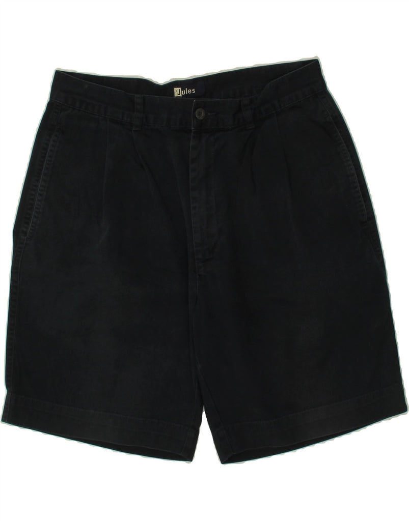 JULES Womens Chino Shorts IT 42 Medium W30  Navy Blue Cotton Vintage Jules and Second-Hand Jules from Messina Hembry 