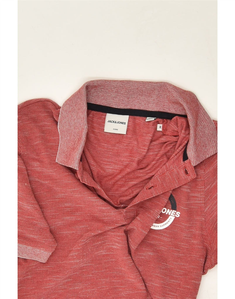 JACK & JONES Mens Polo Shirt Medium Red Cotton | Vintage Jack & Jones | Thrift | Second-Hand Jack & Jones | Used Clothing | Messina Hembry 