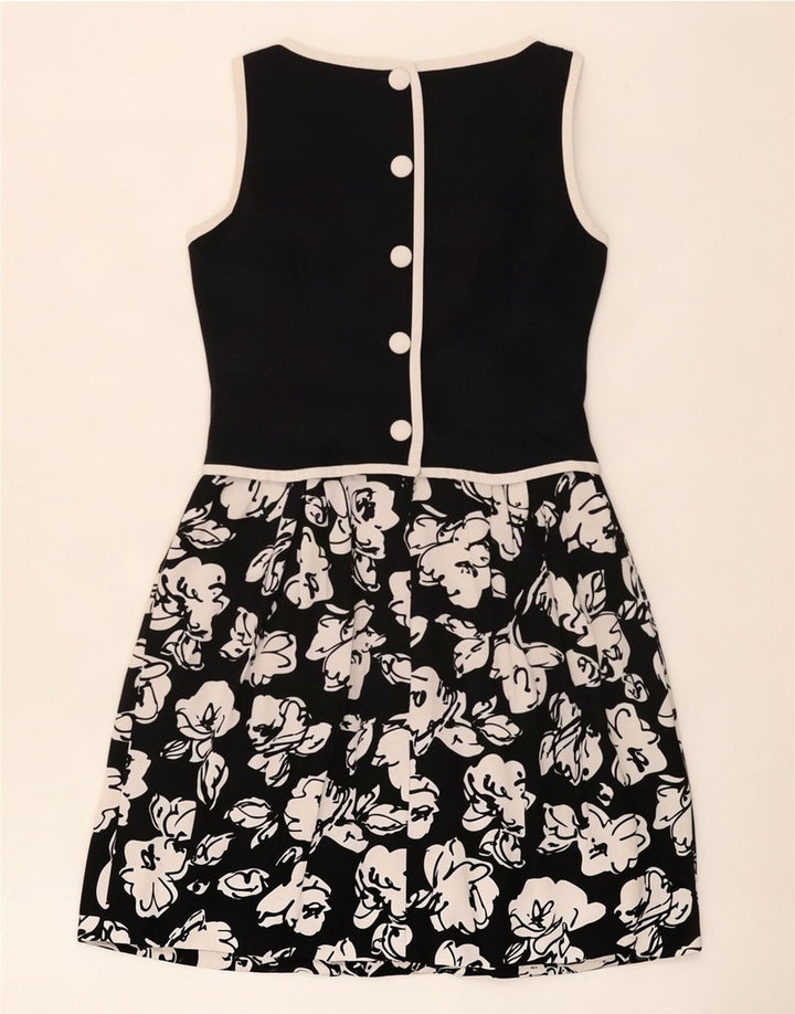Luisa Spagnoli Womens Sleeveless Basic Dress IT 46 Large Black Floral