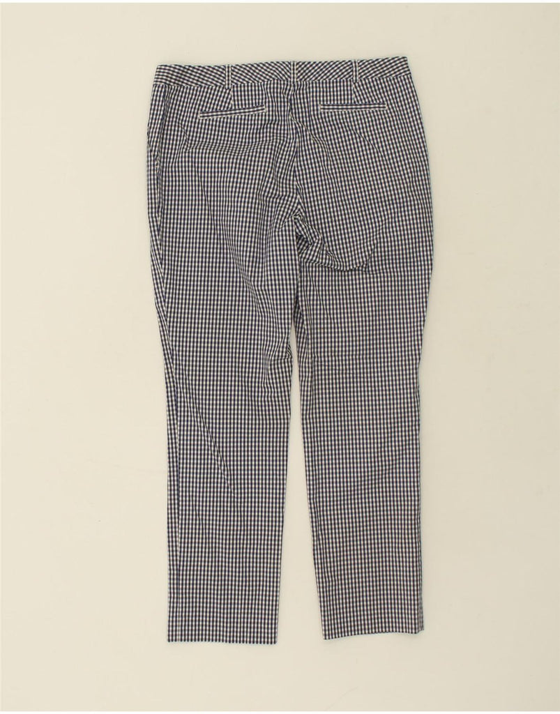 MICHAEL KORS Womens Slim Chino Trousers US 10 Large W32 L29  Blue Gingham | Vintage Michael Kors | Thrift | Second-Hand Michael Kors | Used Clothing | Messina Hembry 