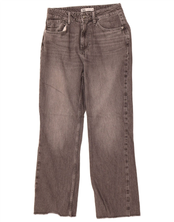 Zara Womens Straight Jeans EU 38 Small W28 L27 Grey Cotton