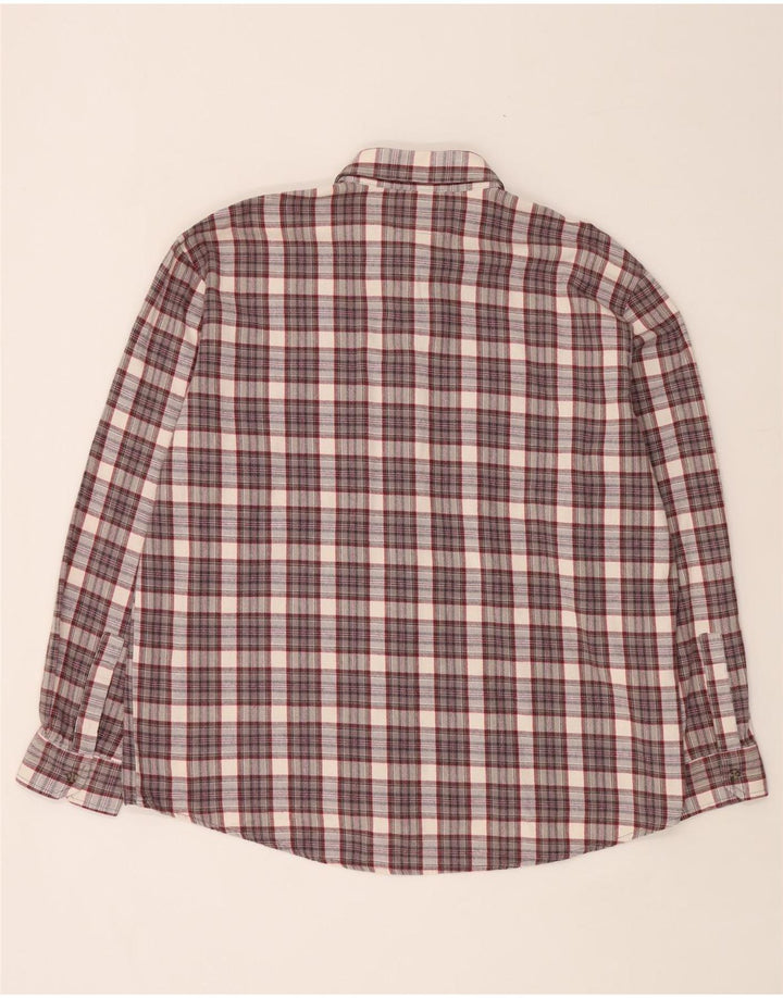 European Project Mens Flannel Shirt XL Grey Check Cotton