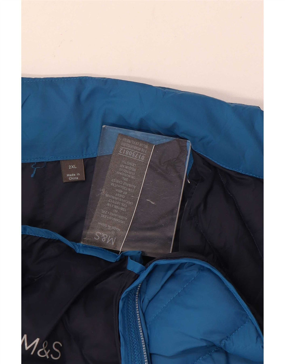 Marks & Spencer Mens Padded Gilet UK 44 2XL Blue Polyamide