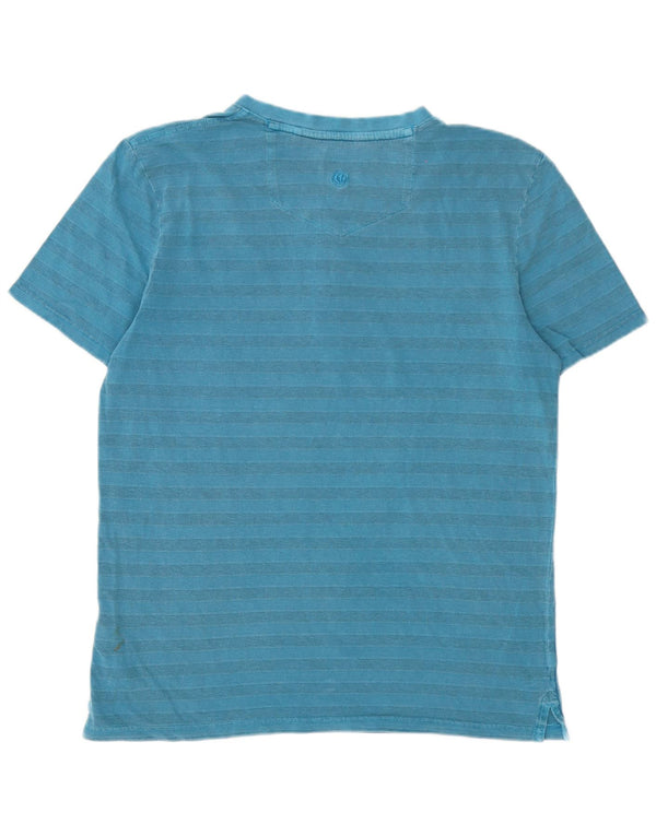 Fat Face Mens T-Shirt Top Medium Blue Striped Cotton