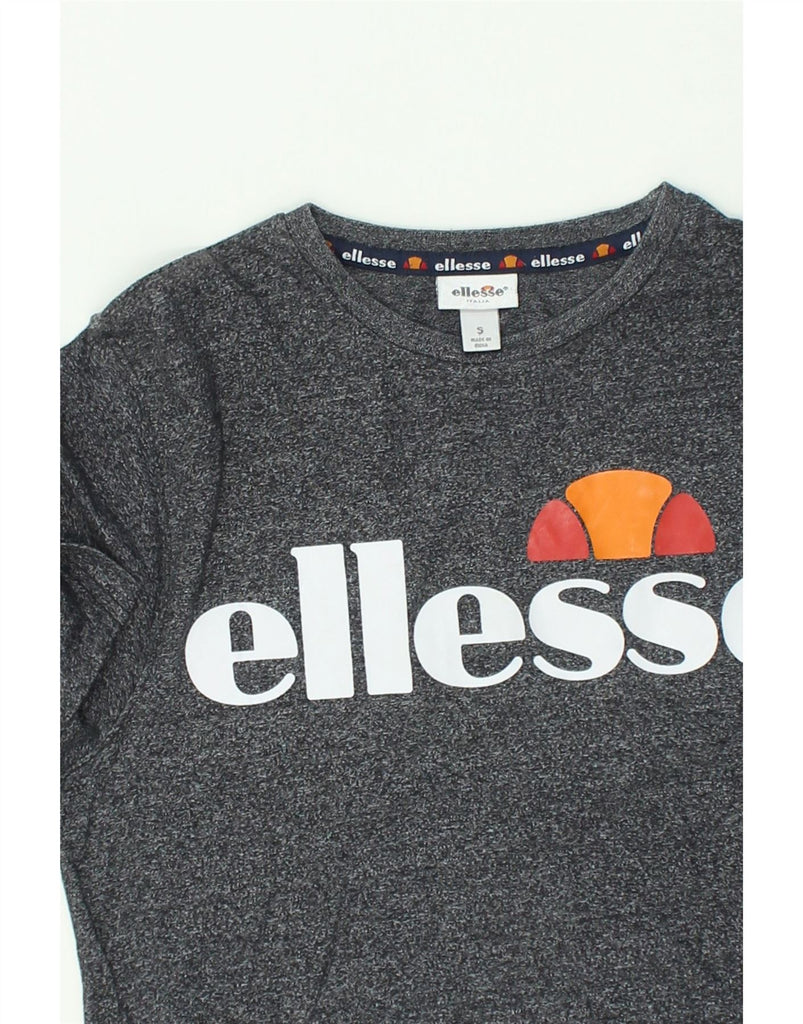 ELLESSE Mens Graphic T-Shirt Top Small Grey Flecked Cotton | Vintage Ellesse | Thrift | Second-Hand Ellesse | Used Clothing | Messina Hembry 