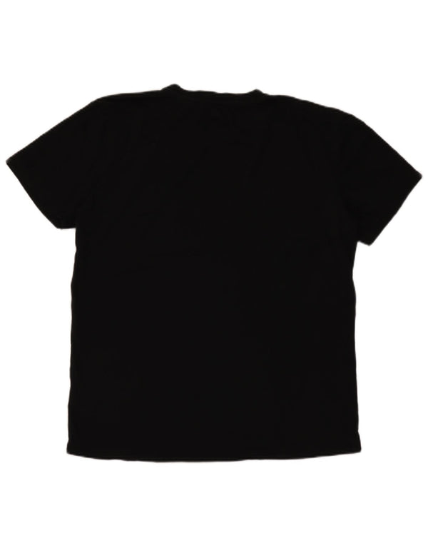 Kappa Womens T-Shirt Top 2XL Black Cotton