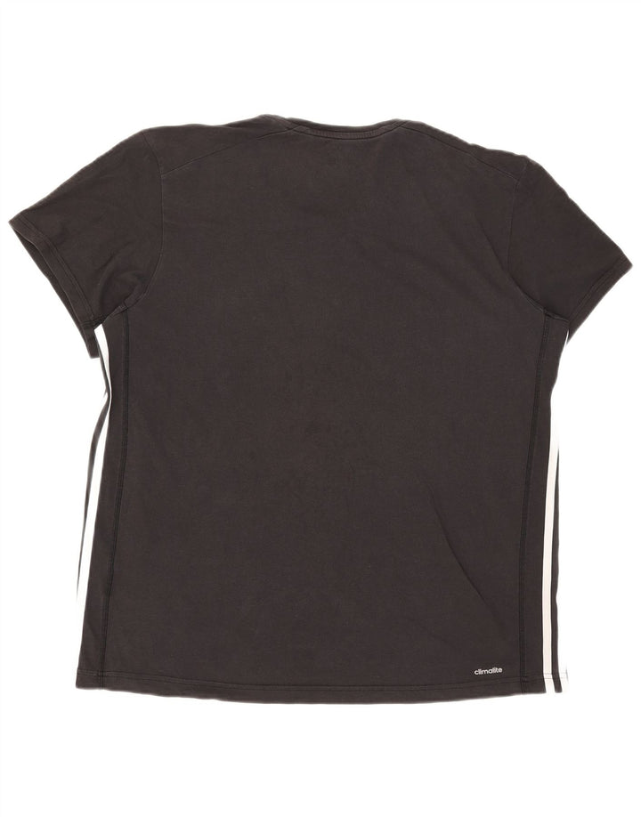 Adidas Mens Climalite T-Shirt Top XL Black Cotton