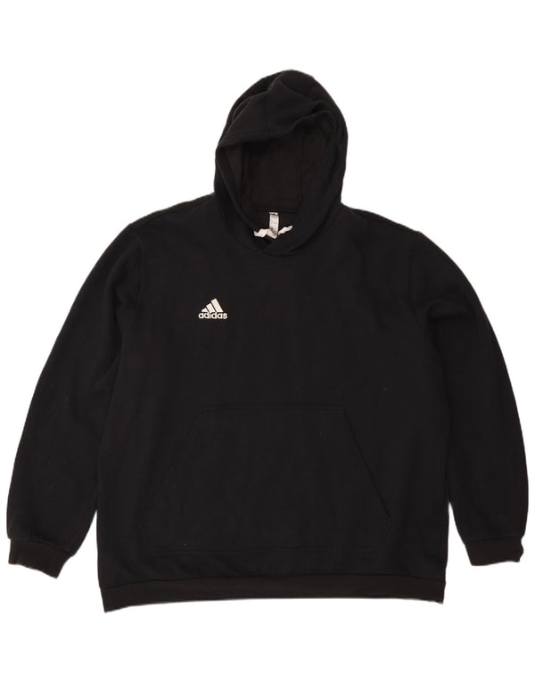 ADIDAS Mens Hoodie Jumper 2XL Black Cotton