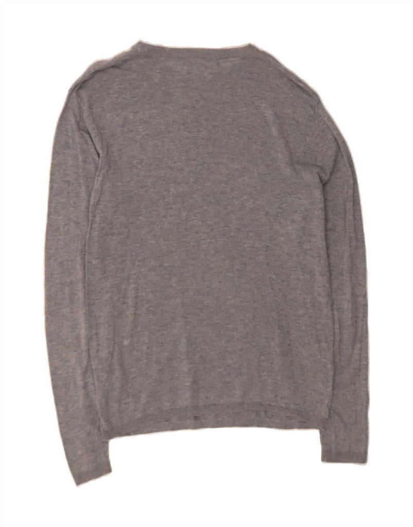 JACK & JONES Mens Crew Neck Jumper Sweater Medium Grey Cotton Vintage Jack & Jones and Second-Hand Jack & Jones from Messina Hembry 