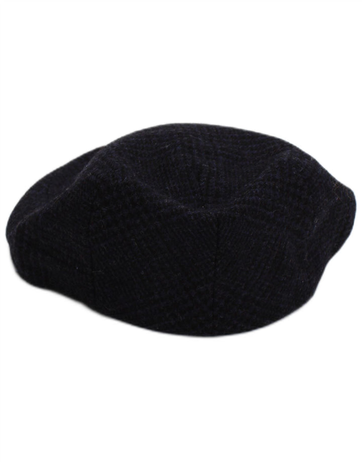 Roderick Charles Mens Flat Cap XL Navy Blue Check Wool Classic