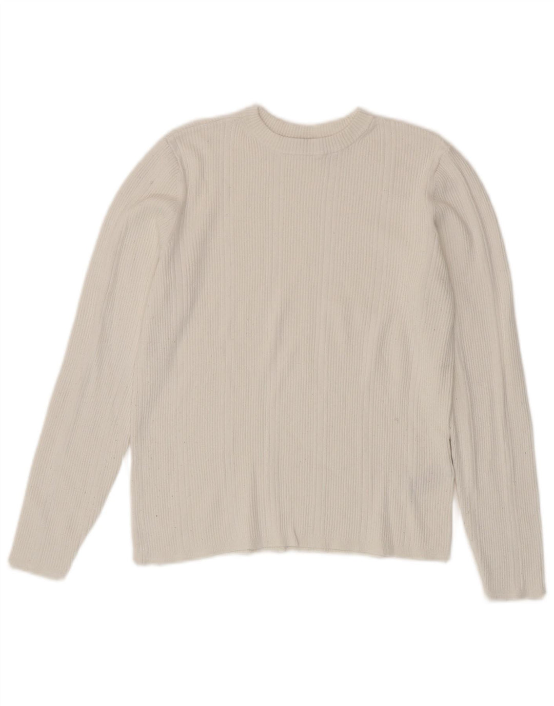 Marks & Spencer Womens Crop Top Long Sleeve UK 14 Medium  White Viscose