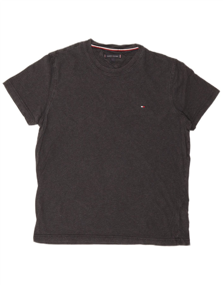 TOMMY HILFIGER Mens T-Shirt Top Large Grey Cotton