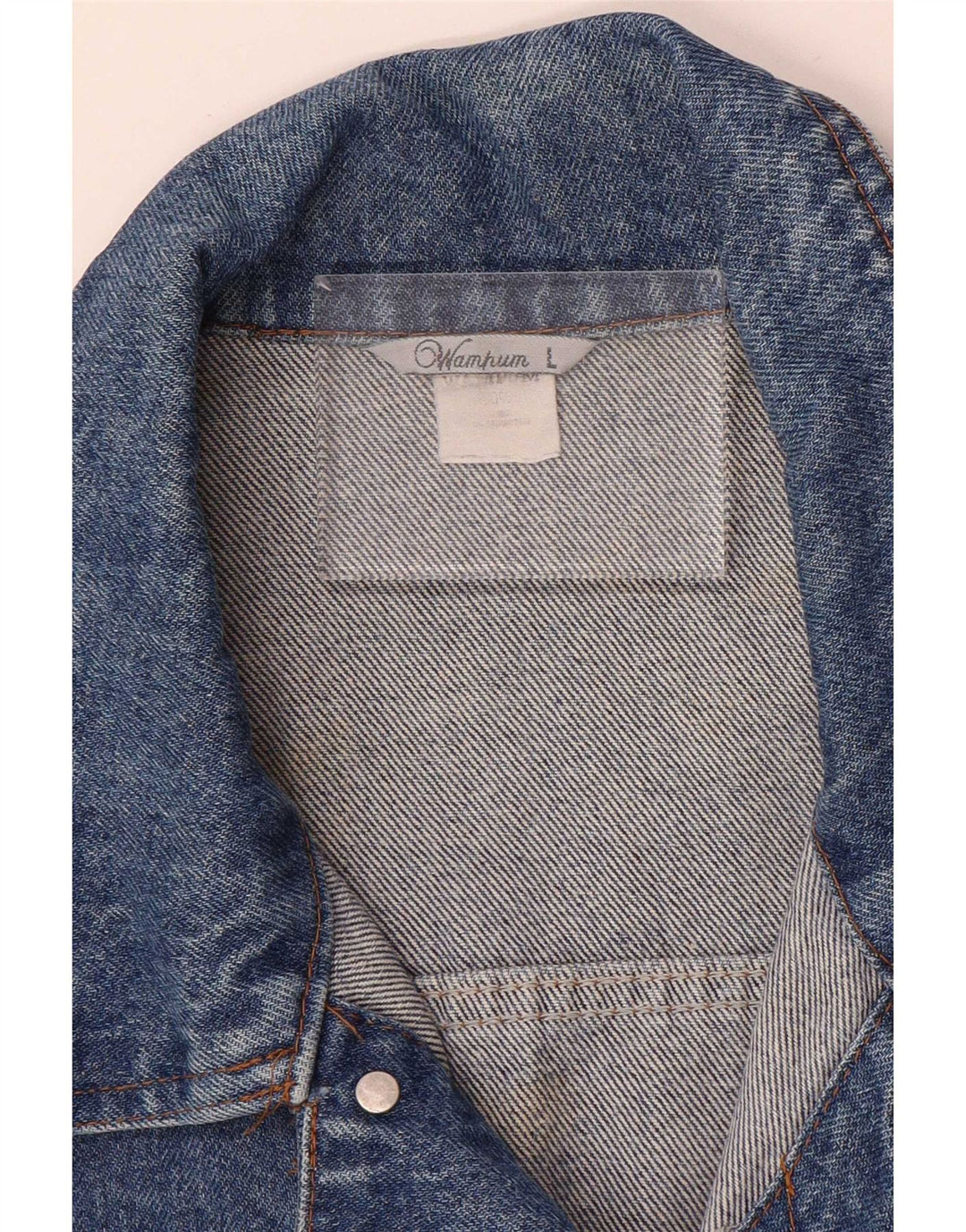 Wampum Mens Denim Jacket UK 40 Large Blue Cotton