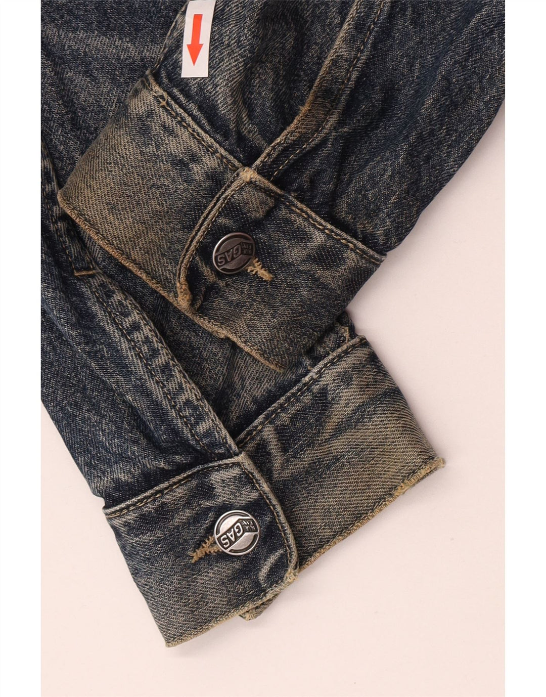 Gas Womens Denim Jacket UK 14 Medium Navy Blue Cotton
