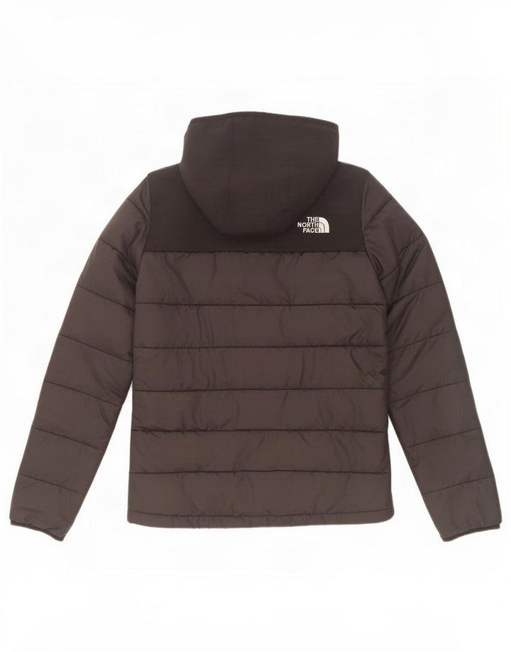 The North Face Womens Hooded Padded Jacket UK 10 Small Black Polyester