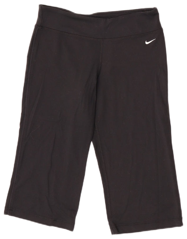 Nike Womens Capri Leggings UK 12/14 Medium  Black Nylon