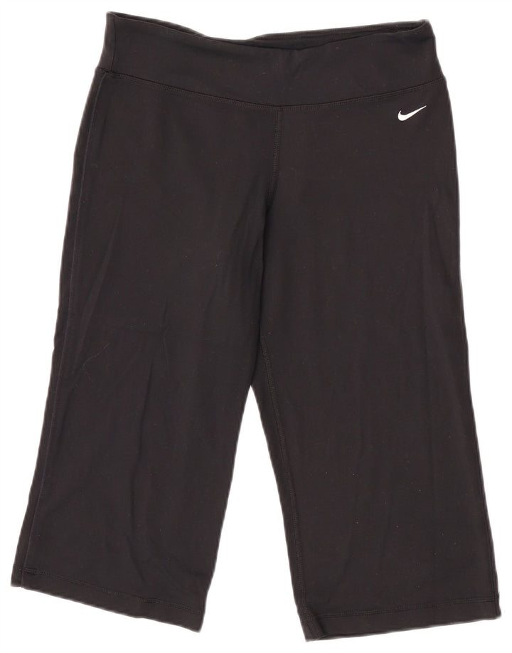 Nike Womens Capri Leggings UK 12/14 Medium  Black Nylon