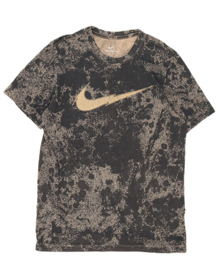 Nike Mens Dri Fit Graphic T-Shirt Top Medium Black Tie Dye Cotton