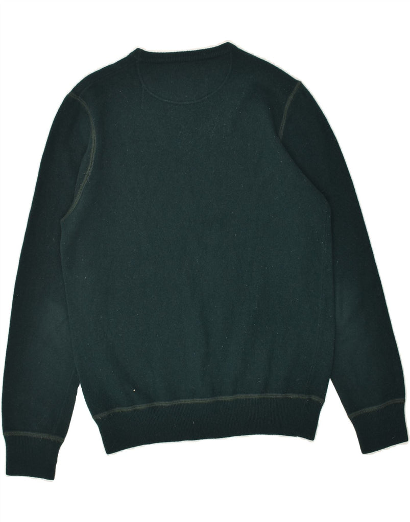 HENRY COTTONS Womens Crew Neck Jumper Sweater UK 14 Large Green New Wool | Vintage Henry Cottons | Thrift | Second-Hand Henry Cottons | Used Clothing | Messina Hembry 