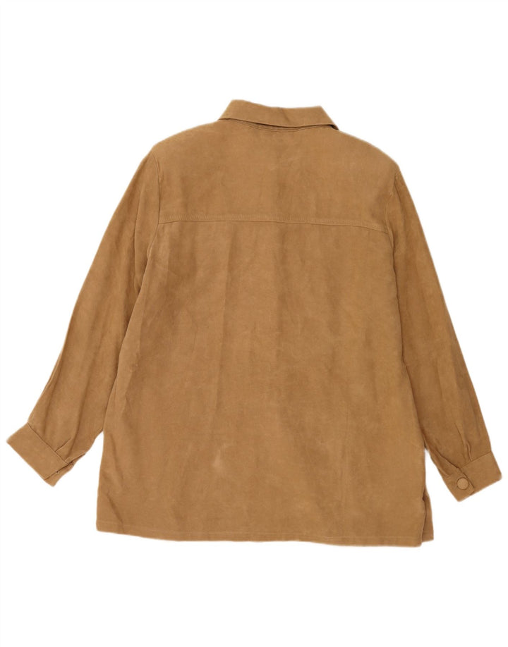 Vintage Womens 5 Button Blazer Jacket UK 16 Large Beige