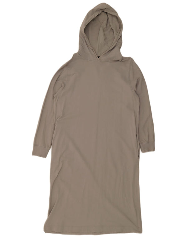 Zara Womens Long Sleeve Hoodie Dress UK 16 Large Grey