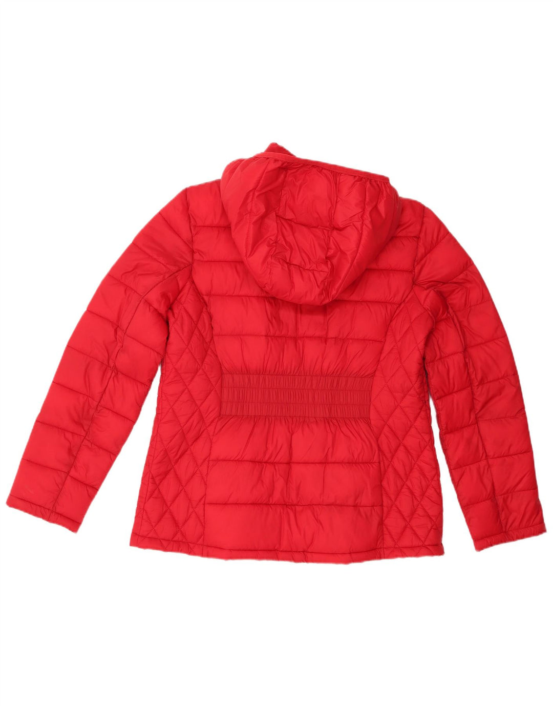 Michael Kors Womens Hooded Padded Jacket UK 16 Large Red Nylon