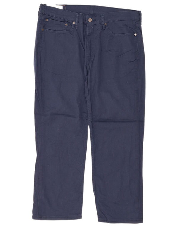Levi's Mens 514 Straight Casual Trousers W36 L27 Navy Blue Cotton
